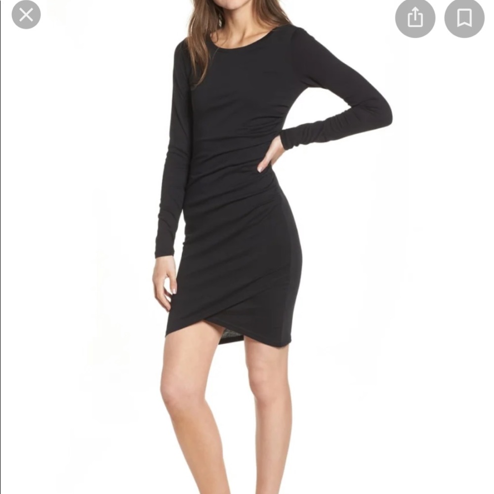 EC Leith Dress long sleeve Ruched Dress Xs